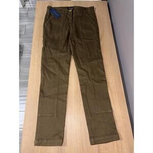 NWT Ramy Brook Arizona High Rise Slim Leg Crop Jeans Olive green 27x28